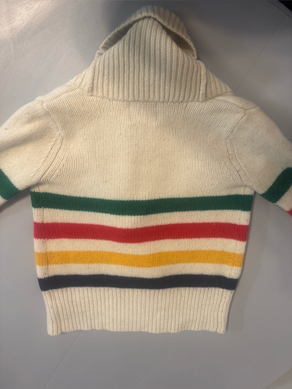 HBC Stripes open shawl cardigan sweater - Picture 4 of 5